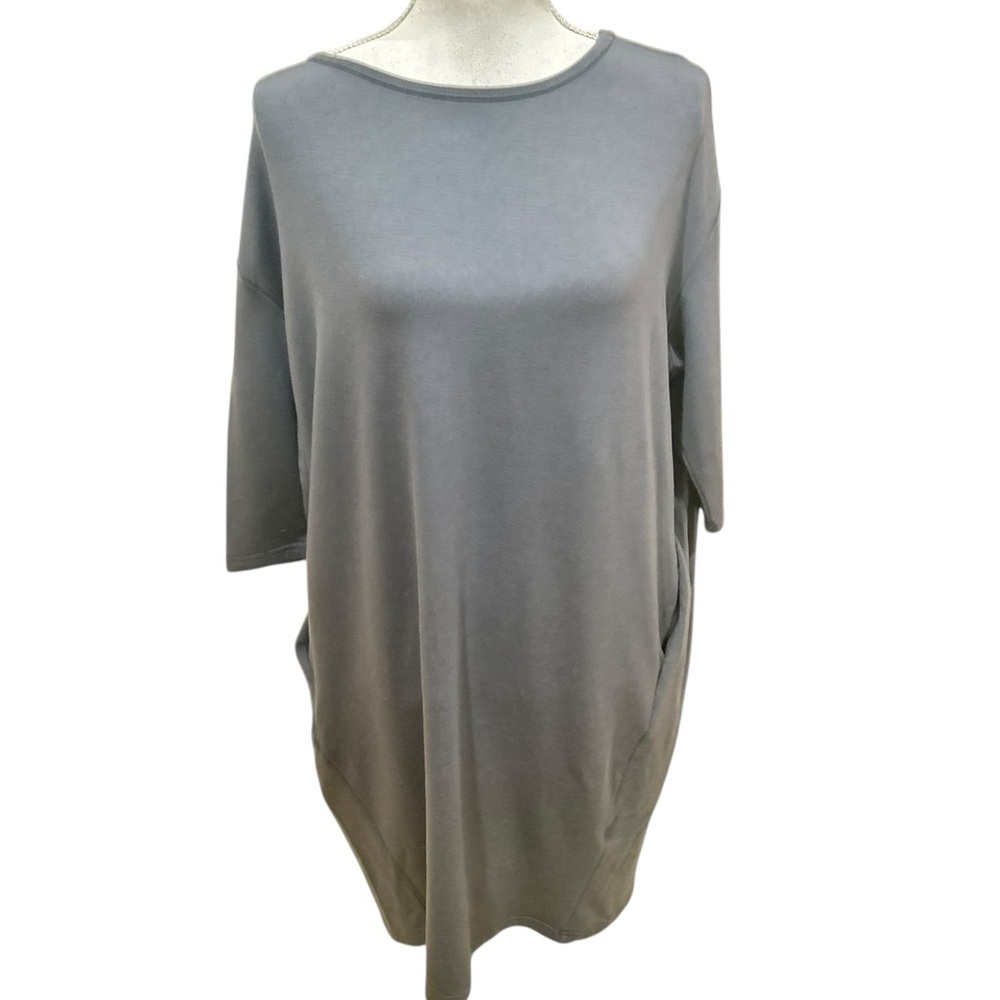 NWT Gilmour gray French Terry 100% rayon bamboo blend relax Dress size small